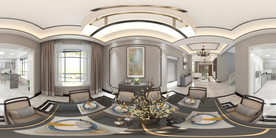 餐厅客厅全景效果图