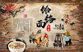 个性砖墙饸硌面工装背景墙