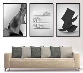 现代北欧立体抽象几何装饰无框画