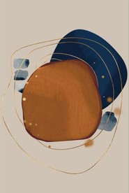 爱马仕北欧抽象几何油画玄关装饰