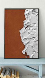 爱马仕北欧风抽象油漆油画装饰画