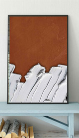 爱马仕北欧抽象油漆笔刷装饰画