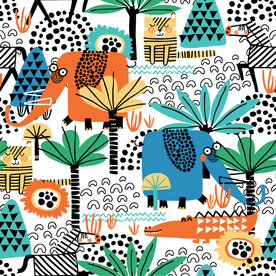 卡通 动物 大象