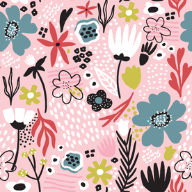 卡通 点子 花朵 叶子