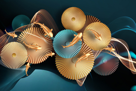 金鱼玄关晶瓷画