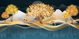 三联发财树玄关