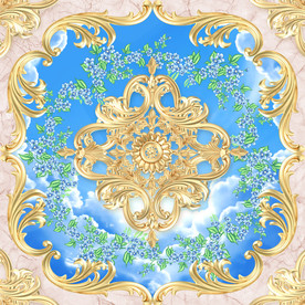 金色浮雕大理石吊顶