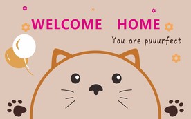 卡通动物进门地垫