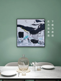 手绘民族挂画