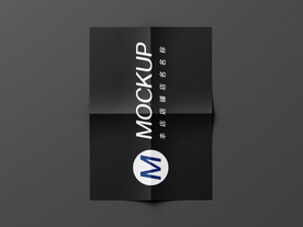 褶皱折痕海报样机