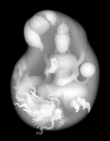 随形降龙观音龙戏珠坐观音佛祖