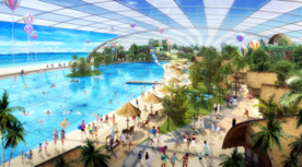 滨水游泳池景观设计效果图