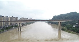 金沙江大桥航拍素材