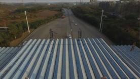 自贡大山铺客运站收费站航拍素材