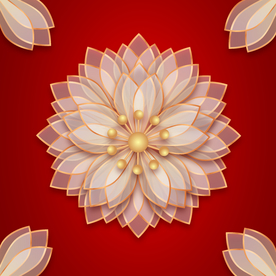 矢量半透明花朵