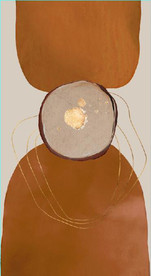 爱马北欧抽象几何油画玄关装饰画