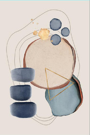 现代北欧抽象几何油画玄关装饰画