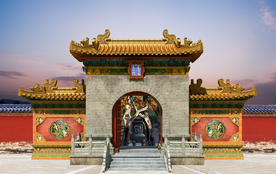 故宫天一门古建筑3D墙纸背景墙