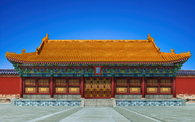 故宫同道堂古建筑3D墙纸背景墙