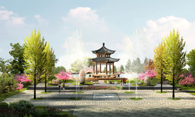 公园节点效果图