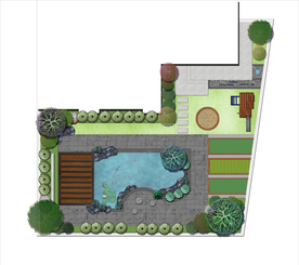 别墅庭院景观设计平面图