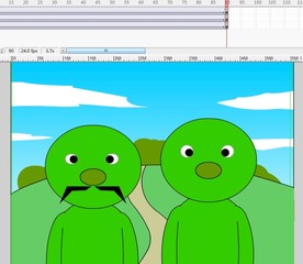 人物正面走动画