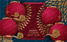 矢量团拜底图春联窗花