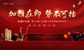 新年楼盘加推宣传海报展板