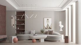 现代客厅3D模型