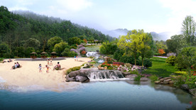 公园节点景观效果图