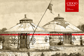 内蒙古草原上的蒙古包