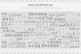 自然和人为灾害中文词汇词云