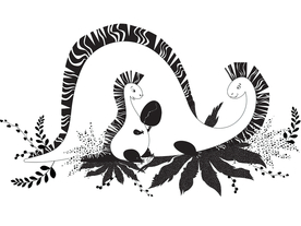 卡通恐龙背景墙