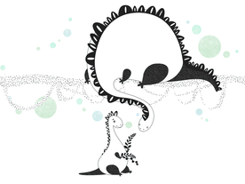 卡通恐龙背景墙