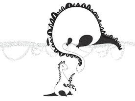 卡通恐龙背景墙