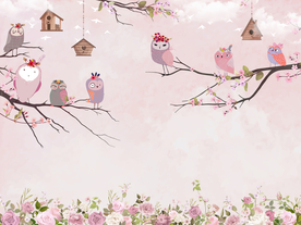 卡通动物背景墙