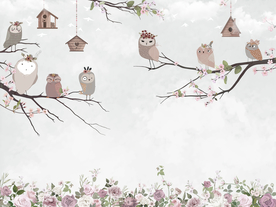 卡通动物背景墙