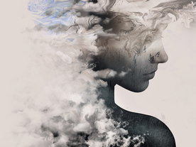 手绘抽象云人物