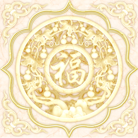 花开富贵玉石中式天顶