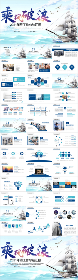2021乘风破浪工作总结PPT