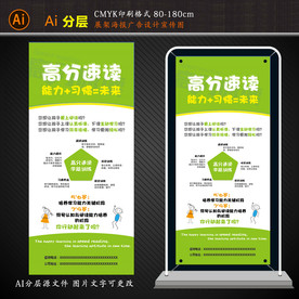 高分速度展架海报设计图