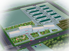 物流配送中心绿化效果图