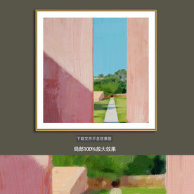 抽象油画装饰画轻奢手绘极简画