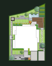 别墅庭院景观设计平面图