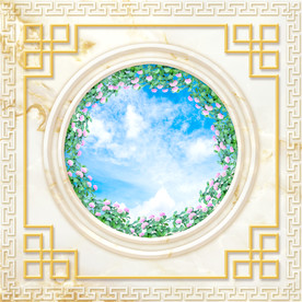 金色浮雕大理石吊顶