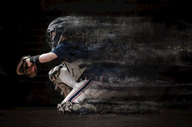 喷溅沙尘特效运动的人