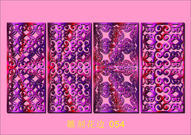 中式镂空花型 底纹边框 雕刻花