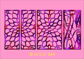 中式镂空花型 底纹边框 雕刻花