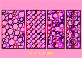 中式镂空花型 底纹边框 雕刻花