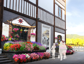 民宿入口景观设计效果图